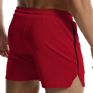 Custom Embroidered Logo Cotton Polyester Side <b>Slip</b> Pockets Elasticated <b>Waist</b> Light Regular Fit Men Shorts - Product Image 2