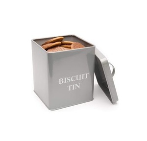 Boîte à biscuits en fer métallique traditionnelle conçue avec un thème vintage offrant une durabilité pour le stockage des biscuits et autres collations - Product Image 6