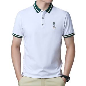 เสื้อโปโลผู้ชายคุณภาพพรีเมียม OEM รุ่นใหม่สำหรับฤดูร้อน แขนสั้น สีพื้น ผ้าฝ้ายเนื้อบาง สไตล์ธุรกิจ ปกเสื้อแบบปกเชิ้ต - Product Image 3