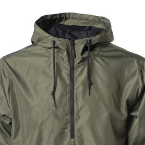 Chaqueta Cortavientos Impermeable con Cierre de Cremallera de un Cuarto para Hombre, Chaqueta Cortavientos Softshell con Capucha y Cierre Completo - Product Image 4