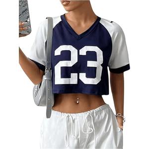 เสื้อเจอร์ซีย์ฟุตบอลอเมริกันสำหรับผู้หญิงเสื้อฟุตบอลแบบซับลิเมชันตาข่ายออกแบบได้ตามต้องการ - Product Image 3