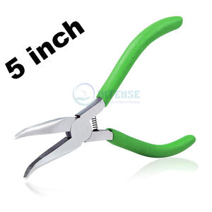 High Quality Stainless Steel 5 Inch Mini Bent <b>Nose</b> <b>Pliers</b> Jewelry Making 45 Degree Curved Serrated Jaws Micro <b>Needle</b> <b>Pliers</b> - Product Image 1