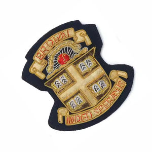 100% Bullion Wire Blazer Pure Broderie faite à la main Logo du client Mode UK Patchs Badges Service OEM - Product Image 2
