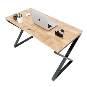 XConcept HBXC002 Minimalist Rubberwood and Metal 120x60cm <b>Foldable</b> <b>Office</b> <b>Desk</b> Durable and Stylish for Hospital or <b>Office</b> Use - Product Image 1