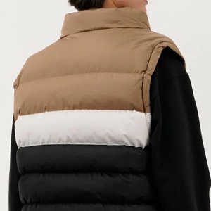 Chaleco Acolchado con Cuello Alto, Cierre de Cremallera, Resistente al Viento, Informal, de Invierno, Color Sólido, Exterior de Poliéster, Largo Regular - Product Image 2