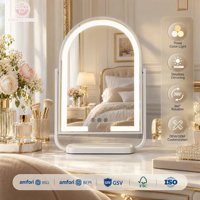 Adaptateur 12V, interrupteur tactile LED, luminosité réglable, logo personnalisé, miroir de maquillage avec éclairage, vente en gros