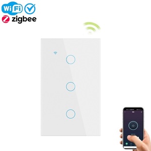 สวิตช์และเต้ารับอัจฉริยะสำหรับบ้านออสเตรเลีย240V ZigBee WiFi ได้ชุดโฮมเธียเตอร์ปุ่มสัมผัส4ปุ่ม3ทาง GMA - Product Image 4