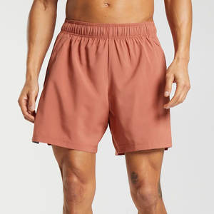 กางเกงขาสั้นผ้าแคนวาสสำหรับผู้ชายเอวยางยืดสีพื้นระบายอากาศเป็นมิตรกับสิ่งแวดล้อมสำหรับการฝึกกีฬาวิ่งออกกำลังกาย - Product Image 1