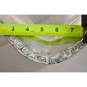 Plateau Plaqué Argent Vintage Style Victorien Anglais, Plateau de Service Festonné et Plateau de Service Perforé Plaqué Argent - Product Image 5