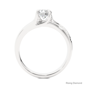 Anillo de compromiso de diamante cultivado en laboratorio de corte redondo de 0,66 quilates, anillo de regalo de aniversario de oro rosa para su Joyería de diamantes CVD - Product Image 6