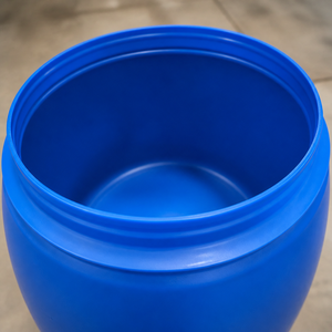 Fût ouvert en PEHD bleu de 55 gallons, qualité alimentaire, durable, avec finition laminée mate imprimée UV pour le stockage de l'eau - Product Image 3