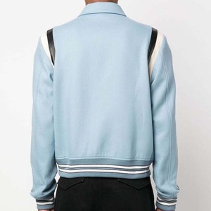 Chaqueta de Béisbol de Lana para Hombre, Estilo Universitario con Botones Cubiertos, Prenda Moderna con Parches Bordados para Invierno - Product Image 4