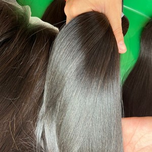 Cheveux vierges super doublement étirés Tissage en lot de cheveux humains bruts du Vietnam Fournisseurs de gros droits 100% de couleur naturelle - Product Image 2