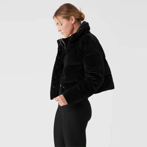 Blouson matelassé court personnalisé en peluche, imperméable, respirant, design moderne, couleur unie, grande taille, pour femme - Product Image 3