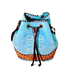 Sac seau bandoulière en daim style bohème moderne pour femme, portable, avec fermeture éclair, idéal pour l'automne - Product Image 2