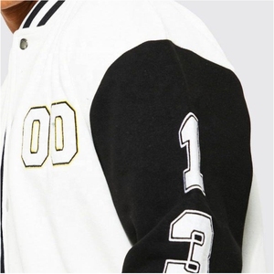 Collège Baseball Veste Pour Hommes Oem Logo Personnalisé Chenille Broderie Baseball Veste Vintage Letterman Varsity Style Plus La Taille - Product Image 4