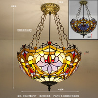 Lampe suspendue de lustres tiffany antiques de style européen faits à la main pour la décoration