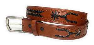 Cinturón de piel de vaca de alta resistencia con diseño de cuentas personalizado occidental con clase unisex, características de lujo de grano completo Premium, Envío listo a la moda para hombres - Product Image 4