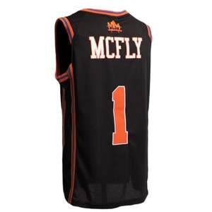 Maillot de basket-ball pour hommes, haut de sport en maille sans manches, noir, orange, imprimé de numéros, vêtements d'entraînement, respirant, décontracté, unisexe - Product Image 2