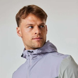 Chaqueta Cortavientos Impermeable para Hombre 2025, Diseño Vintage con Bloques de Color y Cremallera, 100% Poliéster - Product Image 5