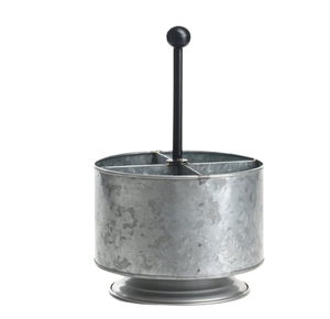 Porte-couverts Caddy galvanisé Design élégant Caddy en métal fini galvanisé Caddy de rangement en métal - Product Image 5