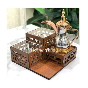 Calentador Dallah de la mejor calidad, calentador Dallah de madera y acero inoxidable, forma y tamaño personalizados, calentador de tetera - Product Image 1