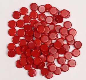 Cuentas de cristal de donut rojo hechas a mano para joyería africana, cuentas de cristal redondas audaces para hacer collares, Color personalizado - Product Image 6