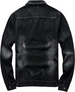 <b>Men's</b> Jackets Custom Logo Winter 100% Cotton Waterproof Breathable Washed Solid Color Boyfriend <b>Men</b> Denim Jacket OEM Service - Product Image 2