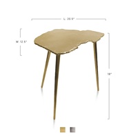 Dernière conception de table basse en métal finition dorée table à thé de forme unique pour le salon table d'appoint de canapé avec pieds à vendre