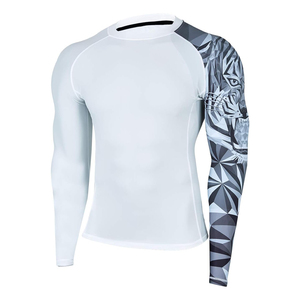 Manches longues hommes Rash guard Compression à séchage rapide BJJ Rush Guard pour l'entraînement Sports Gym Fighting Wear rash guard - Product Image 5