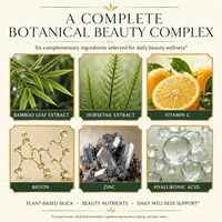 Gouttes de Silice de Bambou Avancées 70% Extrait Standardisé avec Acide Hyaluronique Biotine 2500mcg pour Soutien Anti-Âge et Beauté OEM