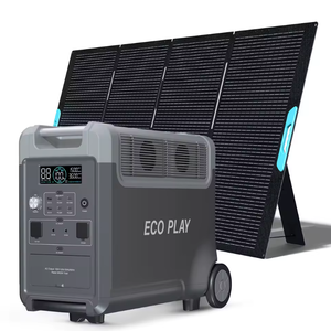 Générateur portable Eco Play 3600W à forte demande, station d'alimentation avec batterie LiFePO4 et panneaux solaires pliables 400W pour l'extérieur - Product Image 1