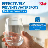 KLAR RTS 1 Agent de rinçage liquide végétalien éco-sensible 500ml Hautement biodégradable Sans parfum Sans tartre Lave-vaisselle