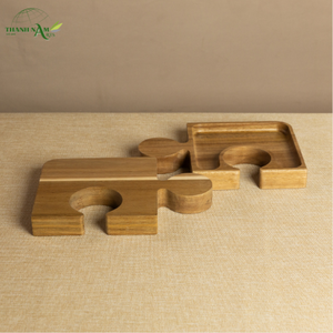 Plateau de service modulaire en bois d'acacia durable, durable, recyclable - Product Image 6