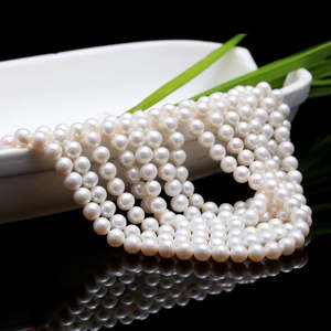 Perlas Blancas Naturales de 6 mm, Cuentas Redondas Lisas, Gemas Sueltas - Product Image 1