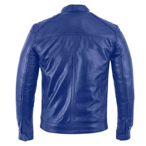 Veste en similicuir Vestes en cuir d'hiver pour hommes personnalisées Veste de moto Racer pour hommes à la mode en gros - Product Image 4