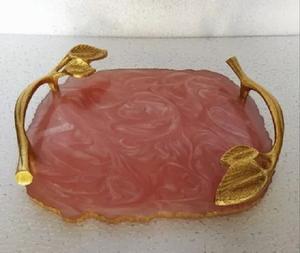 Vente en gros Plateaux de service en résine de mélamine Plateaux en marbre en plastique pour traiteur faisant la fabrication de fournisseur Grand plateau à sandwich pour restaurants - Product Image 2