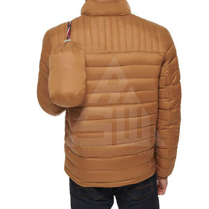 Veste matelassée à col montant à manches longues de haute qualité pour l'hiver en plein air pour hommes avec logo frontal Prix raisonnable - Product Image 3