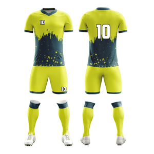 Conjunto de ropa de equipo de fútbol Premium, pantalones cortos de Jersey personalizados, secado rápido, uniforme cómodo, Liga de práctica, nombre personalizado, 100% poliéster - Product Image 6