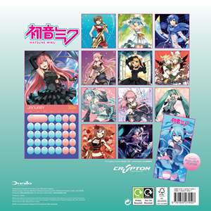 Calendario de Escritorio Hatsune Miku 2026, Planificador de Mesa de Madera y Papel con Diseño Impreso y Pantalla de Adviento - Product Image 2