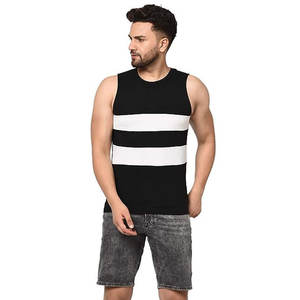 Las mejores camisetas sin mangas de gimnasio para hombre personalizables Stringer Fitness Singlets de punto transpirable de fábrica al por mayor para culturismo para hombre - Product Image 1