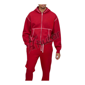 Custom 100% Cotton Pullover Hoodie High Quality Thick Heavy Embroidered Detail Drop Shoulder Fleece Oversized Cropped for Winter - Product Image 4