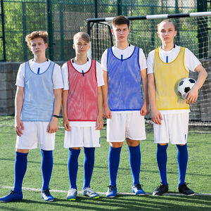 Bas prix gilet de sport personnalisé maillot de football pour les joueurs de football bavoirs d'entraînement 100% Polyester extensible séchage rapide respirant - Product Image 4