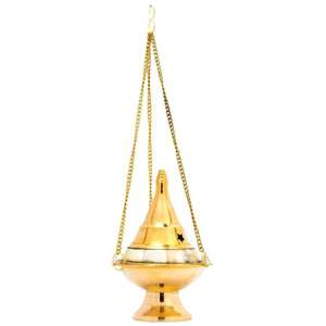 Gold <b>Incense</b> <b>Burner</b> 3 Chain Hanging Style Home Garden Decor Metal Crafts Unique <b>Incense</b> <b>Burner</b> For Holiday Christmas Decoration - Product Image 6