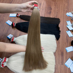 Extensions de cheveux humains vierges vietnamiens de haute qualité, 30 pouces, non traités, naturellement lisses, super double drawn, en vrac, toutes couleurs - Product Image 4