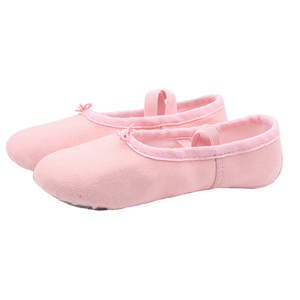Chaussures de Ballet de haute qualité filles chaussures plates en toile Ballet danse pantoufles chaussures de danse pour femmes Yoga classique semelle fendue en cuir souple - Product Image 6
