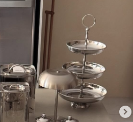 Gold and Silver Trays <b>Tier</b> <b>Stands</b> And Bowls For Home Decorative Counters And Table Tops for Salad and Fruit Bowl Factory - Product Image 2