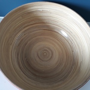 Cuenco de bambú tejido a mano de Vietnam para el hogar, decoración de mesa de cocina, ensalada, plato para servir aperitivos, redondo, respetuoso con el medio ambiente - Product Image 2