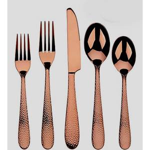 ชุดเครื่องใช้บนโต๊ะอาหารสแตนเลสสตีลขัดเงาสีเงินใหม่ดีไซน์แบบมีด้ามจับทำจากทองแดงหนาทันสมัยสำหรับกลับไปโรงเรียน - Product Image 2