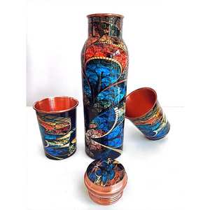 Top Selling Black Copper <b>Water</b> <b>Bottle</b> Exporter India Premium Quality Metal Drinkware Manufacturer - Product Image 5